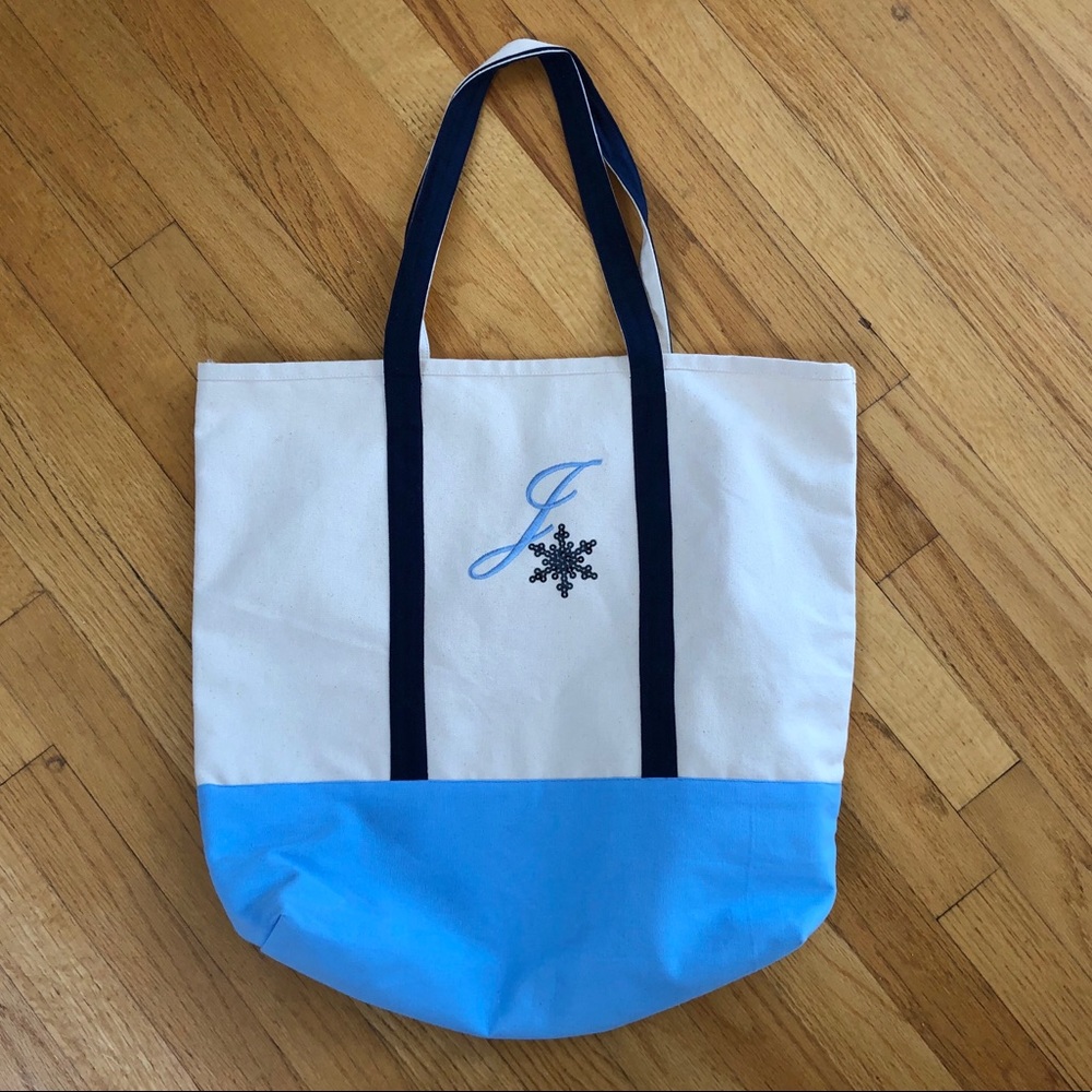 Cursive “J” Canvas Tote Bag